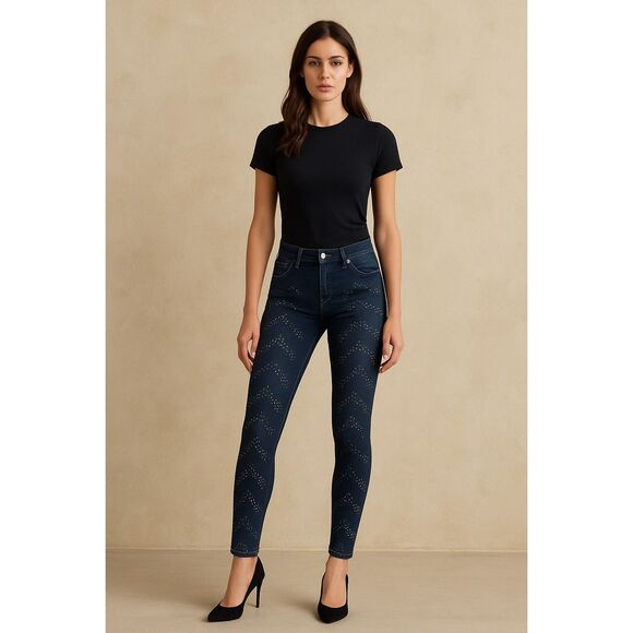 PTCL Shiny Stones Wave Skinny Jeans Size 26 - Picture 1 of 11